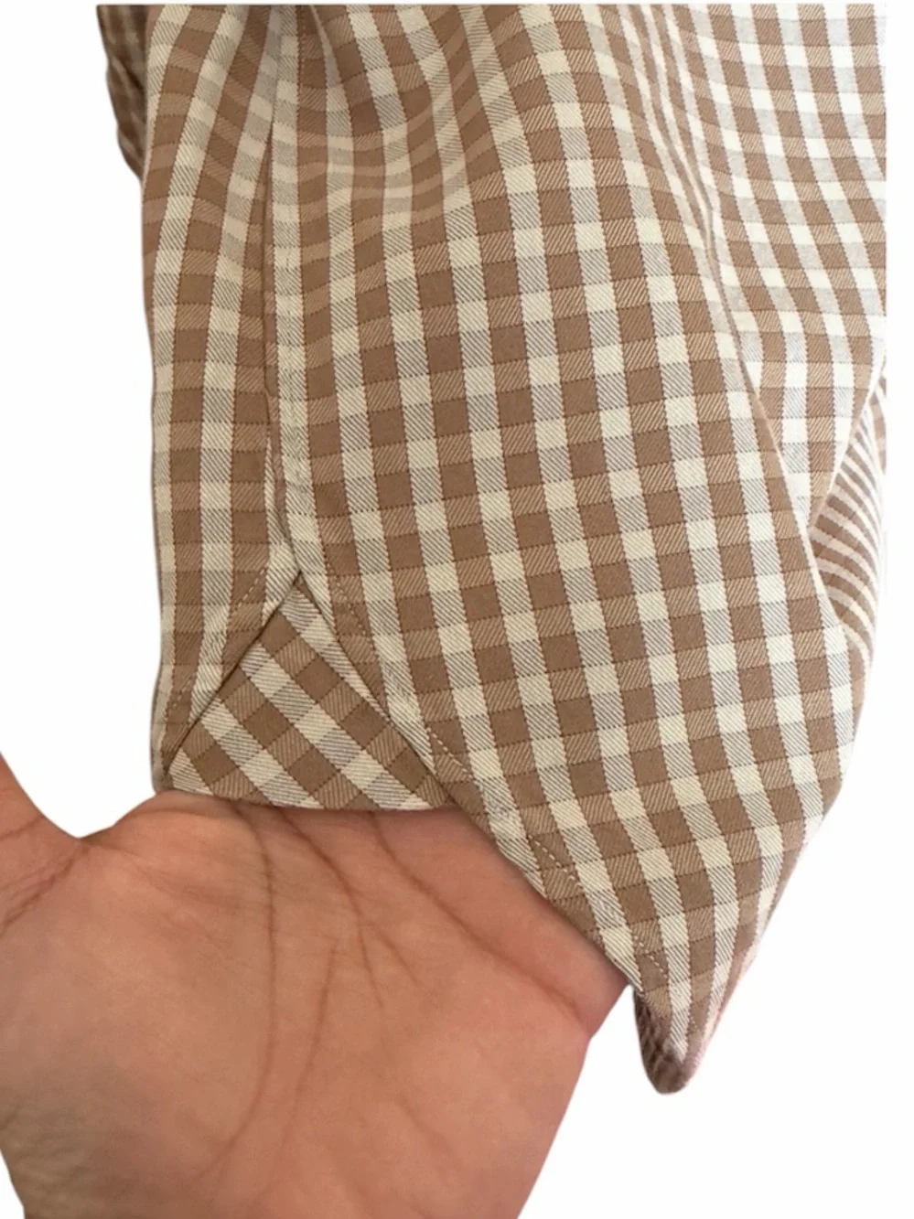 J. Crew Brown Plaid 100% Cotton Button-Up Shirt. Size Large